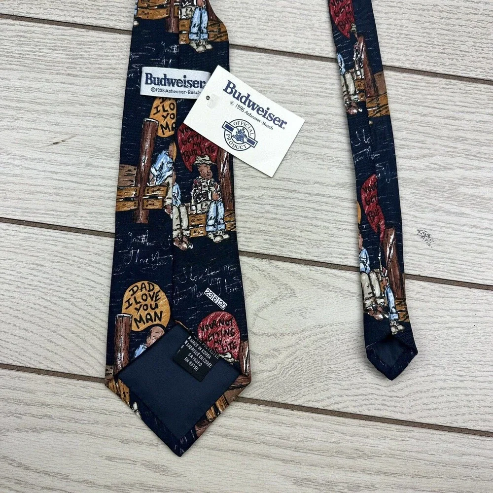 Vintage Budweiser 1996 Tie Dad I Love You Man Your Not Getting My Bud‎ Lite NEW